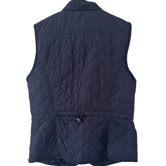 ZARA Basic Navy Quilted Vest Equestrian Preppy Core - Picture 2 of 5
